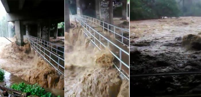 Jembatan Tol Jagorawi Diterjang Banjir Bandang