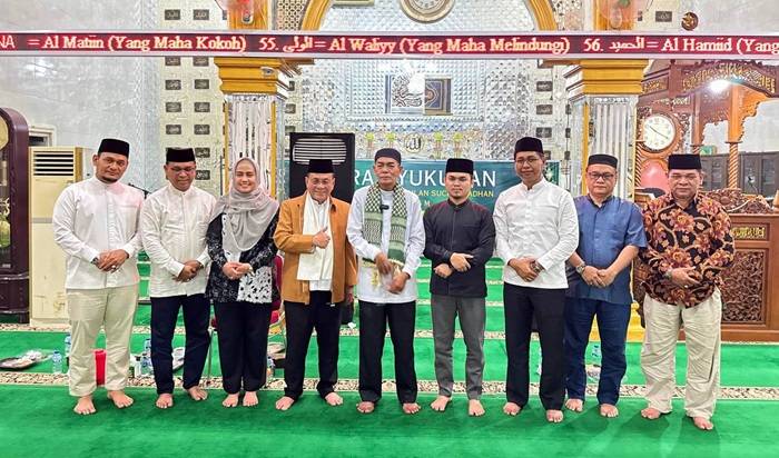 Sambut Ramadan 1447 H, Bupati Rohil Hadiri Syukuran di Masjid As Salaam Rantau Bais