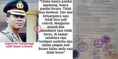 Perkataan Kapolresta Melukai Hati Ulama