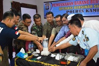 Barang Bukti Hasil Operasi Bersinar Dimusnahkan