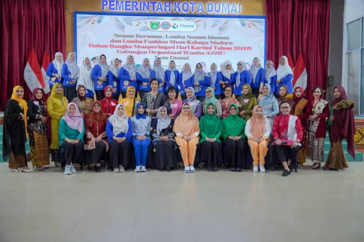 Semarak Hari Kartini 2026, GOW Kota Dumai Gelar Lomba Senam Idaman hingga Fashion Show Kebaya Modern