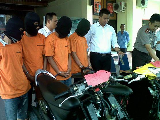 Polresta Pekanbaru Sukses Mengandaskan Empat Maling Motor