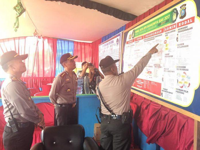 Kapolres Dumai Tinjau Pos Pengamanan Lebaran 2017