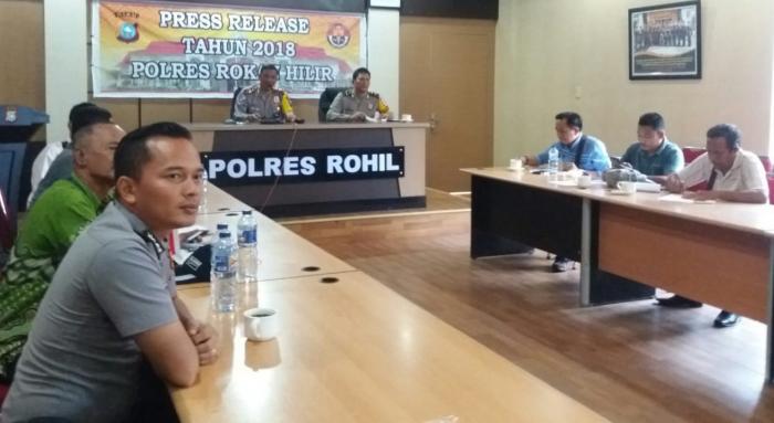Saltlantas Polres Rohil Gelar Press Release Ops Ketupat Muara Takus 2018
