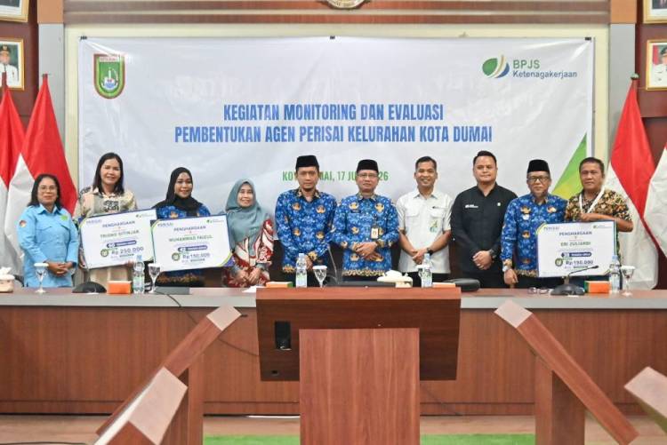 Sinergi Pemko Dumai dan BPJS Ketenagakerjaan, Agen Perisai Kelurahan Resmi Dikukuhkan