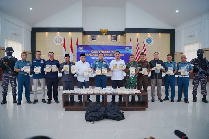 Lanal Dumai Gagalkan Penyeludupan Sabu 48,54 Kg