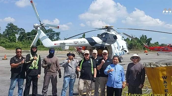 Atasi Karhutla, Riau Dapat Tambahan 1 Helikopter Water Bombing 