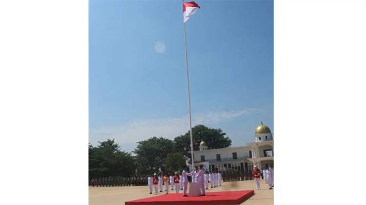 Pengibaran dan Penurunan Bendera HUT RI di Bagansiapiapi Berlangsung Khidmat