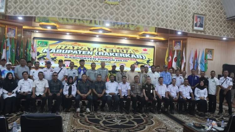 KONI Rohil Gelar Rakerkab 2026 Bahas Program Kerja Olahraga dan Pembinaan