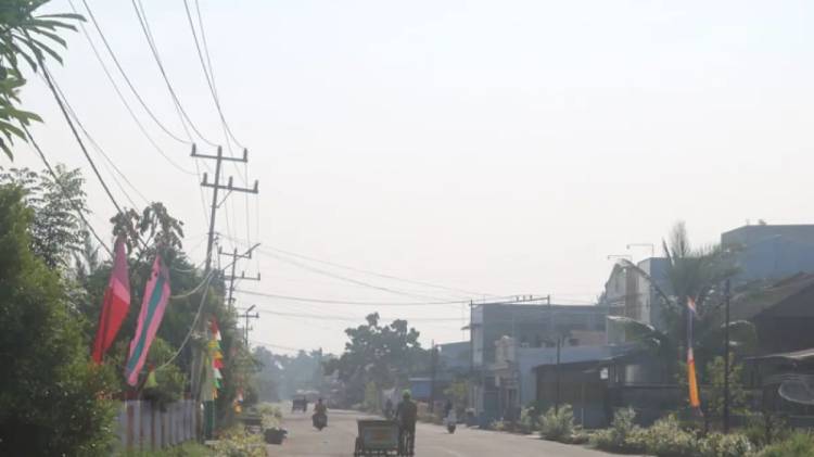 Kabut Asap Tipis Selimuti Bagansiapiapi, BPBD Rohil Sebut Asap Kiriman