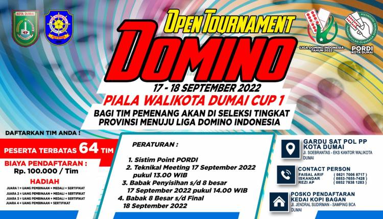 Siapkan Atlet untuk Liga Domino Indonesia, PORDI Dumai Gelar Open Turnamen se-Provinsi Riau