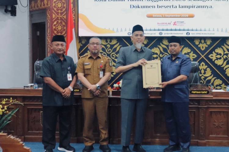 Wako H. Paisal Sampaikan Penjelasan Ranperda Perubahan APBD Kota Dumai TA 2026 dalam Rapat Paripurna DPRD