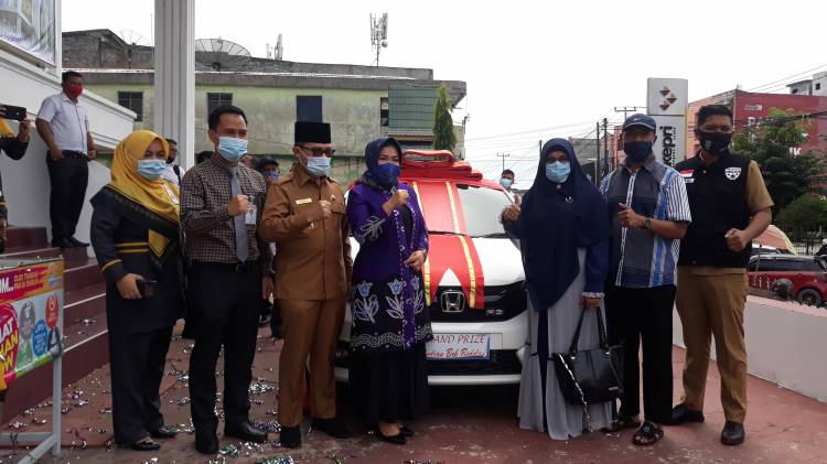 Hastati Bawa Pulang Mobil Brio, Grand Prize Bedelau Bank Riaukepri Cabang Dumai