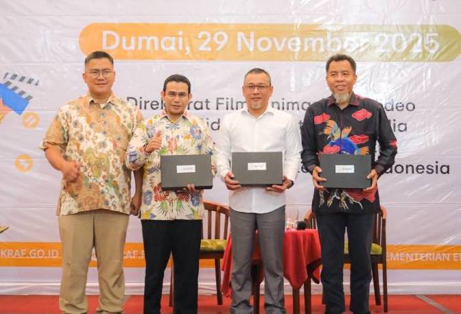 Sekdako Dumai Hadiri Workshop Produksi Video Promosi Produk Kreatif dari Kemenekraf RI