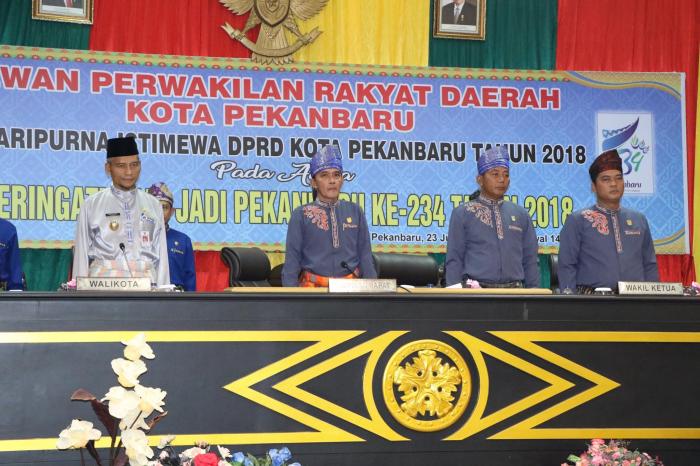 DPRD Kota Pekanbaru Gelar Sidang Paripurna Istimewa