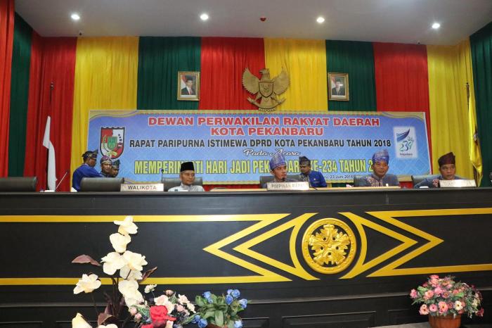 DPRD Kota Pekanbaru Gelar Sidang Paripurna Istimewa