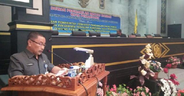 Rapat Paripurna DPRD Pekanbaru Untuk Membahas Ranperda Perpustakaan