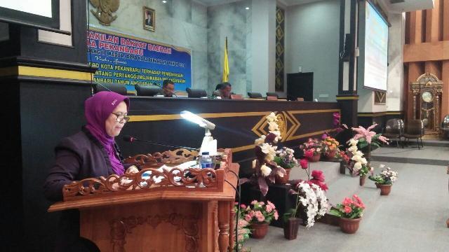Rapat Paripurna DPRD Pekanbaru Tentang Pertanggungjawaban Pelaksanaan APBD Kota Pekanbaru Tahun 2017